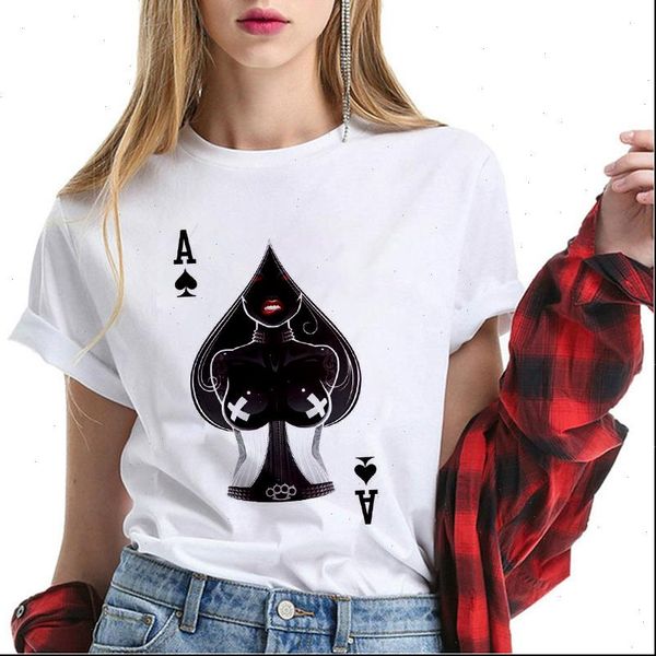 women playing cards print t shirt harajuku fashion tshirt retro applicable all season white female clothes
women playing cards print t shirt harajuku fashion tshirt retro applicable all season white female clothes
