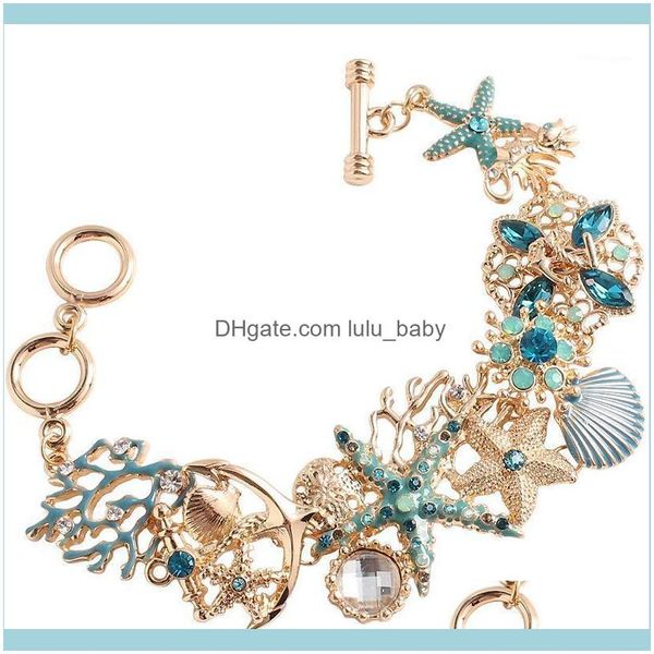 charm jewelrycharm bracelets ocean blue starfish coral & shell bead p bracelet bangle for women fashion party lady jewelry gifts1 drop deliv, Golden;silver
charm jewelrycharm bracelets ocean blue starfish coral & shell bead p bracelet bangle for women fashion party lady jewelry gifts1 drop deliv, Golden;silver