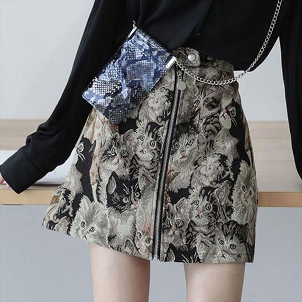retro a line jacquard embroidery womens skirts cat print high waist zipper elegant women suit, Black
retro a line jacquard embroidery womens skirts cat print high waist zipper elegant women suit, Black