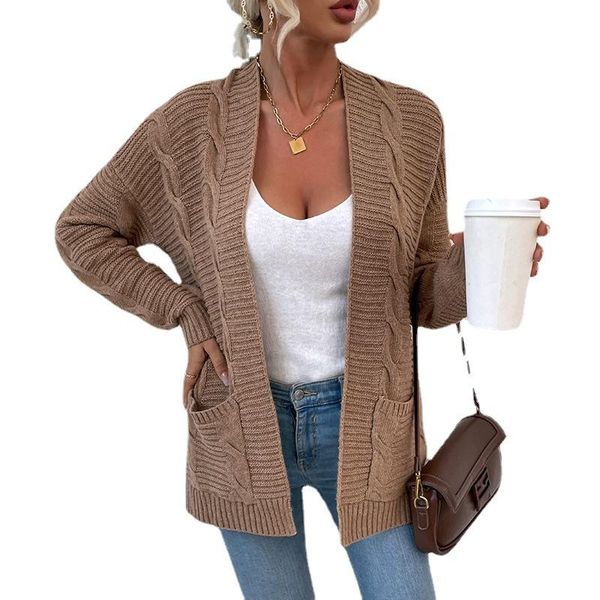 women's knits & tees 2021 fashion sweater autumn casual v-neck cardigan solid color twist mid-length pocket knitted, White
women's knits & tees 2021 fashion sweater autumn casual v-neck cardigan solid color twist mid-length pocket knitted, White