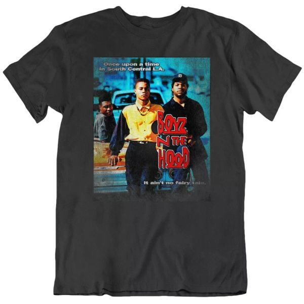 boyz in the hood gangster rap hip hop movie t shirt, White;black