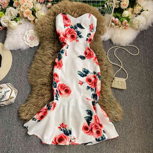 dresses summer beach holiday slim ruffles sleeveless strapless floral print mermaid dress women mid calf vestidos mujer 210429, Black;gray
dresses summer beach holiday slim ruffles sleeveless strapless floral print mermaid dress women mid calf vestidos mujer 210429, Black;gray