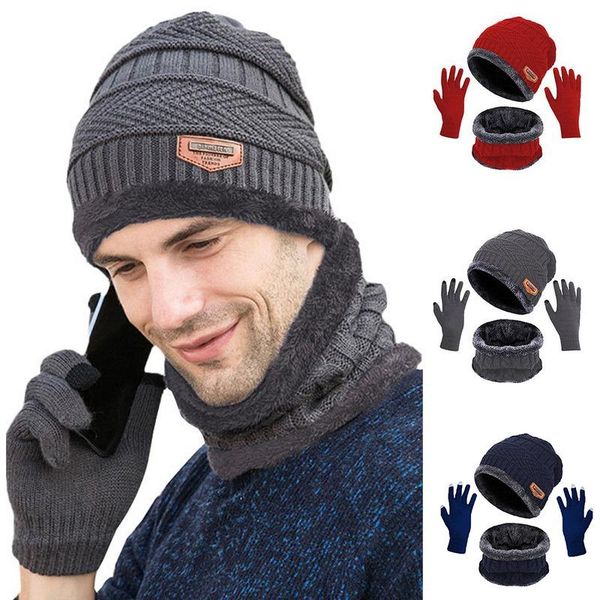 beanies 3pcs/set fashion knitted hat men women's winter 2021 hats with scarves and touch screen gloves thick warm beanie caps
beanies 3pcs/set fashion knitted hat men women's winter 2021 hats with scarves and touch screen gloves thick warm beanie caps