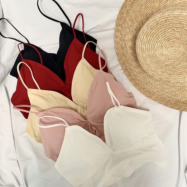 women's tanks & camis 2021 french thin shoulder strap invisible no steel ring solid color deep v triangle cup fixed bra, White
women's tanks & camis 2021 french thin shoulder strap invisible no steel ring solid color deep v triangle cup fixed bra, White