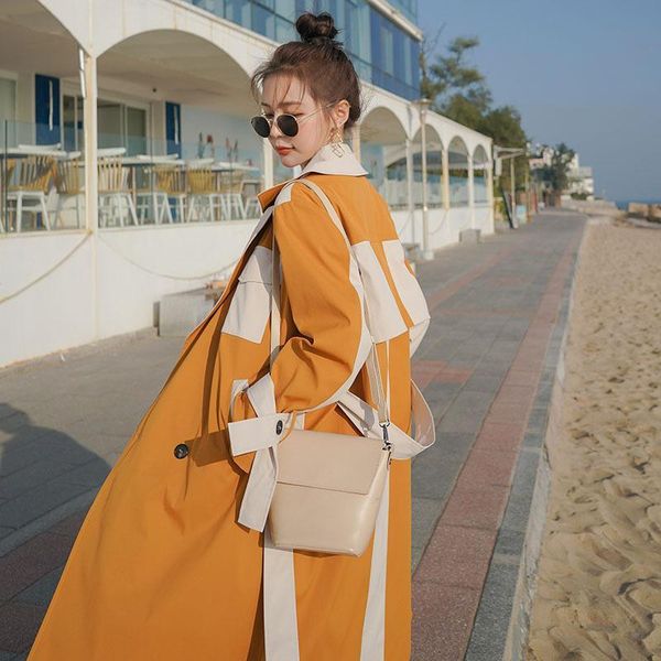 women's trench coats real s 2021 spring and autumn windbreaker middle length wind goddess temperament knee coat, Tan;black
women's trench coats real s 2021 spring and autumn windbreaker middle length wind goddess temperament knee coat, Tan;black