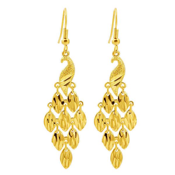 women's peacock tail 24k gold plated charm earrings njge023 fashion wedding gift women yellow gold plate jewelry earring, Golden
women's peacock tail 24k gold plated charm earrings njge023 fashion wedding gift women yellow gold plate jewelry earring, Golden