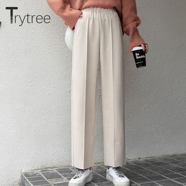women's pants & capris trytree autumn winter women casual loose blends tweed wide leg elastic waist pockets solid office lady, Black;white
women's pants & capris trytree autumn winter women casual loose blends tweed wide leg elastic waist pockets solid office lady, Black;white