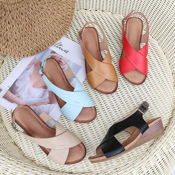 sandals women summer mid heels wedges shoes woman vintage pu leather plus size gladiator sandalias mujer sapato feminino uo75, Black
sandals women summer mid heels wedges shoes woman vintage pu leather plus size gladiator sandalias mujer sapato feminino uo75, Black