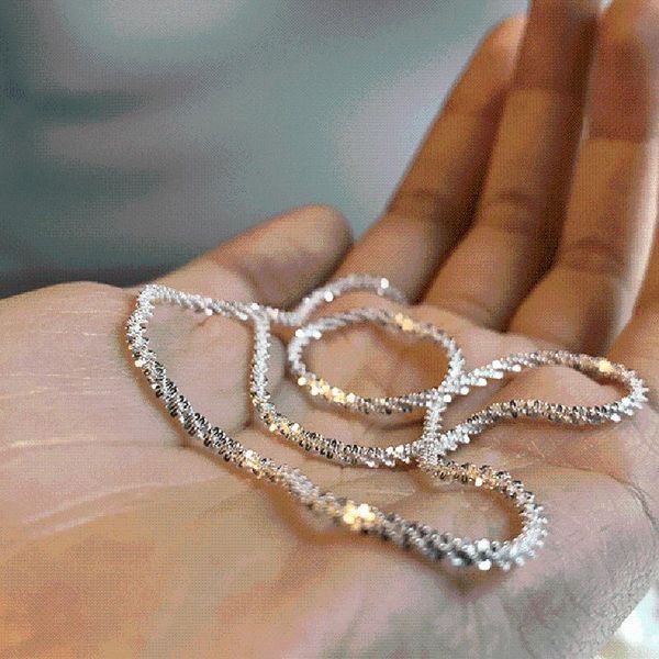 chokers minimalist silver necklace for women sparkling clavicle chain choker wedding party birthday gift, Golden;silver
chokers minimalist silver necklace for women sparkling clavicle chain choker wedding party birthday gift, Golden;silver