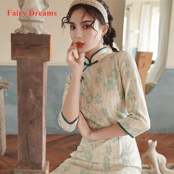 autumn wide-brimmed lace mid-length clothes woman chinese cheongsam daily gathering dress slim low split lady qipao ethnic clothing, Red
autumn wide-brimmed lace mid-length clothes woman chinese cheongsam daily gathering dress slim low split lady qipao ethnic clothing, Red