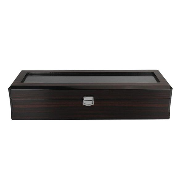 watch boxes & cases 6 slots wooden display box case glass locking storage organizer, Black;blue
watch boxes & cases 6 slots wooden display box case glass locking storage organizer, Black;blue
