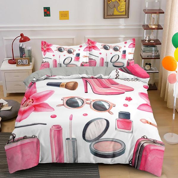 bedding sets sweety girl cosmetic printing duvet cover set lipstick mascara king size 2/3pcs with pillowcase
bedding sets sweety girl cosmetic printing duvet cover set lipstick mascara king size 2/3pcs with pillowcase