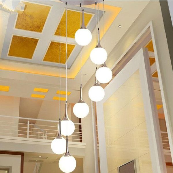modern minimalist stair chandelier rotating long villa double creative glass ball personality restaurant led lights pendant lamps
modern minimalist stair chandelier rotating long villa double creative glass ball personality restaurant led lights pendant lamps