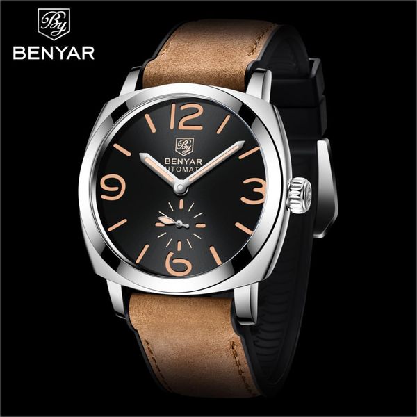 benyar design 2021 new fashion casual men automatic mechanical watches multifunctional waterproof empty clock, Slivery;brown
benyar design 2021 new fashion casual men automatic mechanical watches multifunctional waterproof empty clock, Slivery;brown