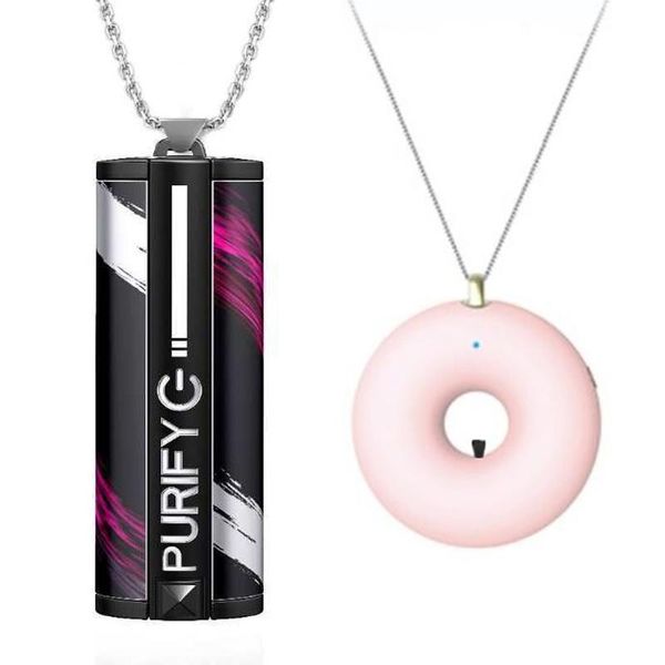 Air Purifiers 2 Set Wearable Purifier Necklace Mini Portable USB Cleaner Negative Ion Generator, Black-Purple & Pink
Air Purifiers 2 Set Wearable Purifier Necklace Mini Portable USB Cleaner Negative Ion Generator, Black-Purple & Pink