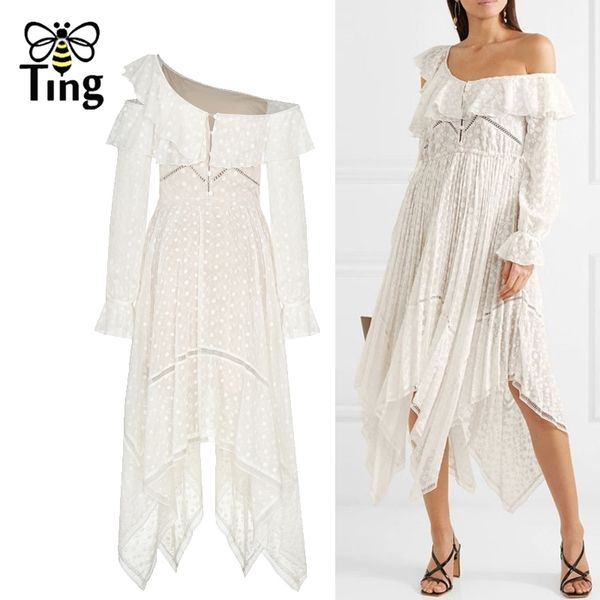self portrait flower emboridery one shoulder party dresses vintage cotton drawstring midi long casual dress 210513, Black;gray
self portrait flower emboridery one shoulder party dresses vintage cotton drawstring midi long casual dress 210513, Black;gray