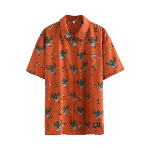 chiffon cartoon print graphic shirts single breasted casual pocket blouse women summer preppy style short sleeve ladies 210526, White
chiffon cartoon print graphic shirts single breasted casual pocket blouse women summer preppy style short sleeve ladies 210526, White