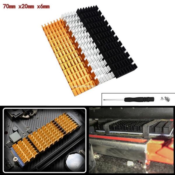 fans & coolings 1set compatible m.2 ngff-nvme 2280 pcie ssd aluminum cooling heatsink with thermal pad installation screwdriver dropship
fans & coolings 1set compatible m.2 ngff-nvme 2280 pcie ssd aluminum cooling heatsink with thermal pad installation screwdriver dropship
