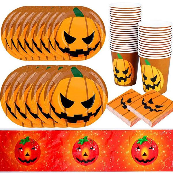 party decoration halloween festival scary pumpkin tableware disposable dinnerware for supplies decorations home
party decoration halloween festival scary pumpkin tableware disposable dinnerware for supplies decorations home