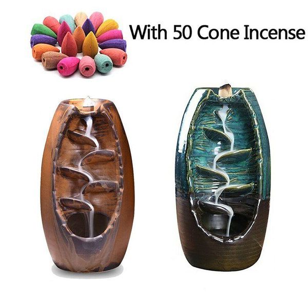 waterfall incense burner ceramic backflow censer creative for home decor dragon cones holder indoor fountain + 50pcs incenses fragrance lamp
waterfall incense burner ceramic backflow censer creative for home decor dragon cones holder indoor fountain + 50pcs incenses fragrance lamp