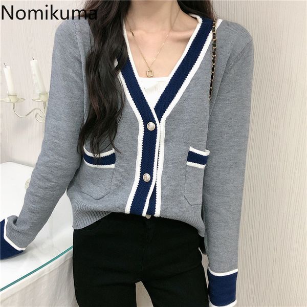 nomikuma causal hit color v-neck knitted cardigan causal long sleeve women knitwear autumn new sweater outerwear 6d051 210427, White;black
nomikuma causal hit color v-neck knitted cardigan causal long sleeve women knitwear autumn new sweater outerwear 6d051 210427, White;black