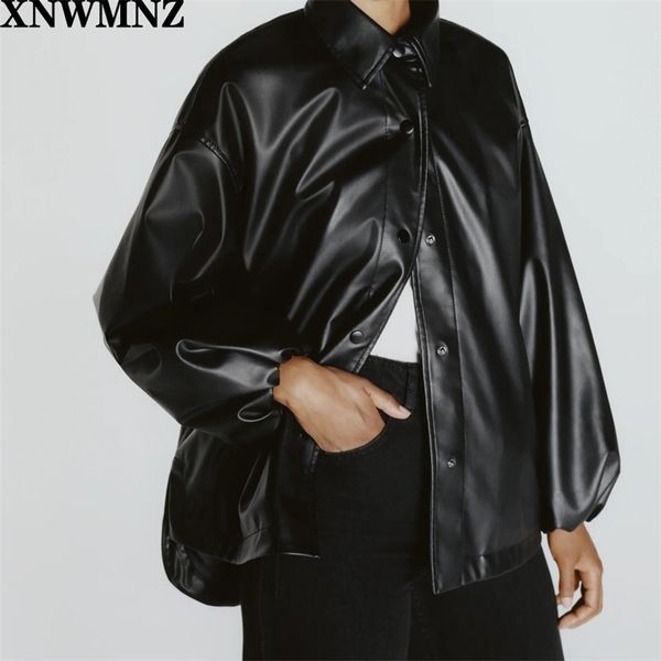 women vintage faux leather jacket fashion long balloon sleeve elastic cuff asymmetric split hem outwear female 210520, Black;brown
women vintage faux leather jacket fashion long balloon sleeve elastic cuff asymmetric split hem outwear female 210520, Black;brown