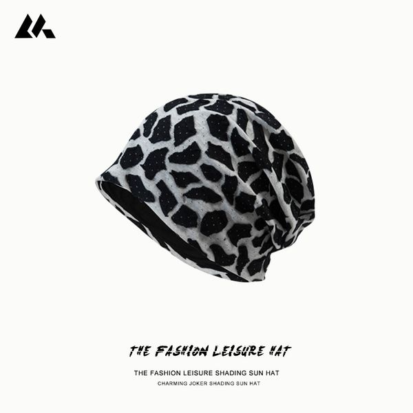 hat female spring autumn versatile black thin fashion knitted net red pile headband hat male, Black;white
hat female spring autumn versatile black thin fashion knitted net red pile headband hat male, Black;white