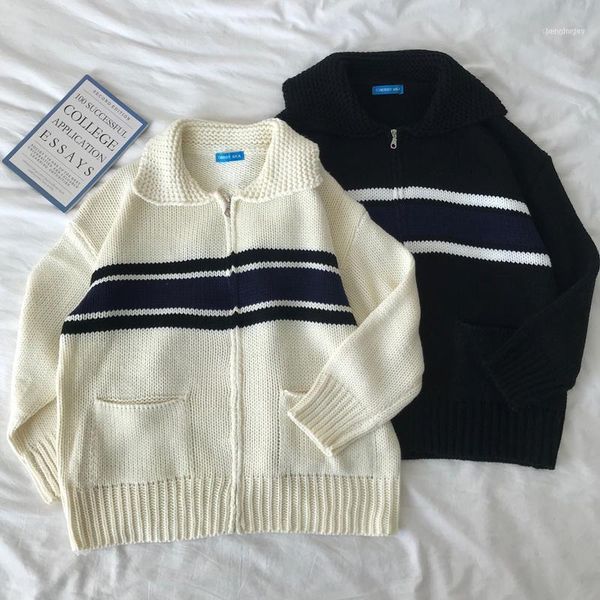 colors 2021 autumn and winter korean style turn down collar stripe zipper thick knittd cardigans womens sweaters womens(c8540)1, White
colors 2021 autumn and winter korean style turn down collar stripe zipper thick knittd cardigans womens sweaters womens(c8540)1, White