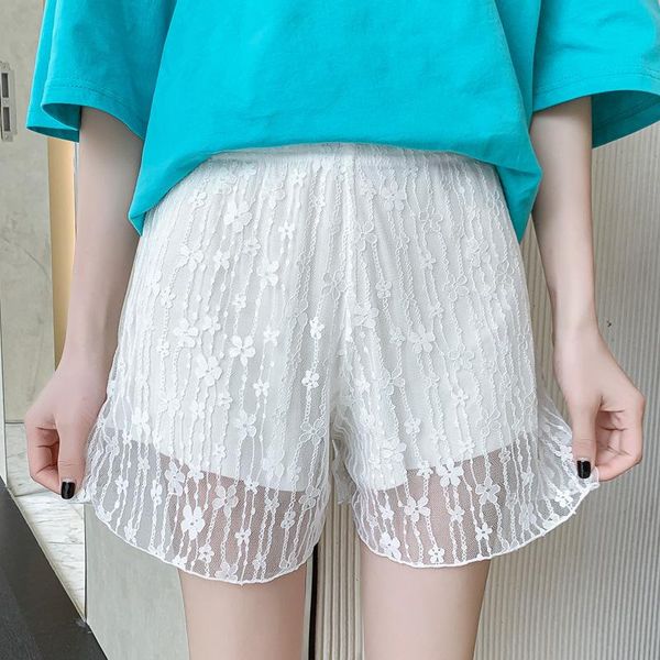 women's shorts safety pants anti-glare, white loose fluffy leggings, lace lining can be worn outside, White;black
women's shorts safety pants anti-glare, white loose fluffy leggings, lace lining can be worn outside, White;black