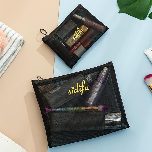 storage bags transparent mesh make-up bag large capacity visual portable wash korean version travel finishing makeup
storage bags transparent mesh make-up bag large capacity visual portable wash korean version travel finishing makeup