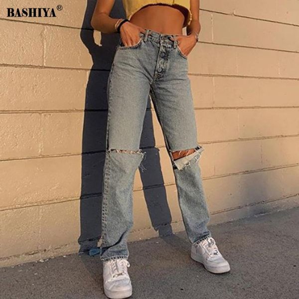fashion vintage ripped hole pencil long pants solid loose jeans women spring summer casual high waist denim streetwears women's, Blue
fashion vintage ripped hole pencil long pants solid loose jeans women spring summer casual high waist denim streetwears women's, Blue