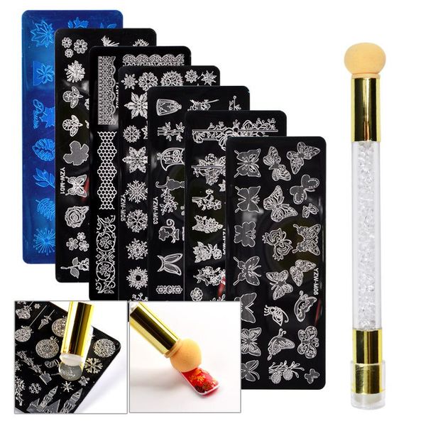 nail art equipment template stamping silicone pen sponge brush polishing transfer diy tools stamp mold, Silver
nail art equipment template stamping silicone pen sponge brush polishing transfer diy tools stamp mold, Silver