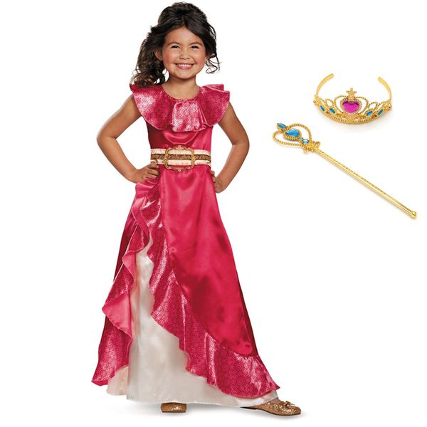 girl princess red elena kids dress up navidad costume sleeveless deluxe red kids party halloween fantasy vestido elena dress, Red;yellow
girl princess red elena kids dress up navidad costume sleeveless deluxe red kids party halloween fantasy vestido elena dress, Red;yellow