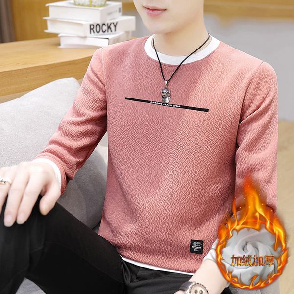 mens sweater autumn and winter new men's sweater long sleeve t-shirt round neck slim fit cover head plush thickened youth fashion, Black
mens sweater autumn and winter new men's sweater long sleeve t-shirt round neck slim fit cover head plush thickened youth fashion, Black