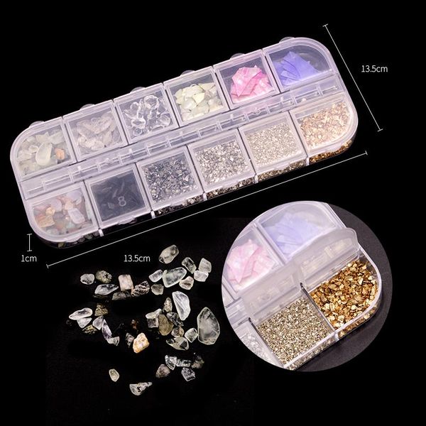 nail art decorations 12 grids mixed style metal rivet decoration polish gold silver rivets shiny charm manicure accessories, Silver;gold
nail art decorations 12 grids mixed style metal rivet decoration polish gold silver rivets shiny charm manicure accessories, Silver;gold