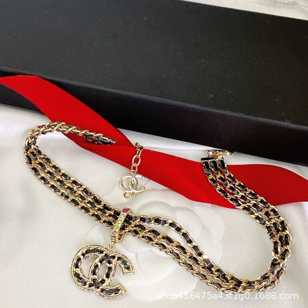 21 new three-layer leather necklace letter color diamond small fragrance neck chain net red same fashion versatile brass, Silver
21 new three-layer leather necklace letter color diamond small fragrance neck chain net red same fashion versatile brass, Silver