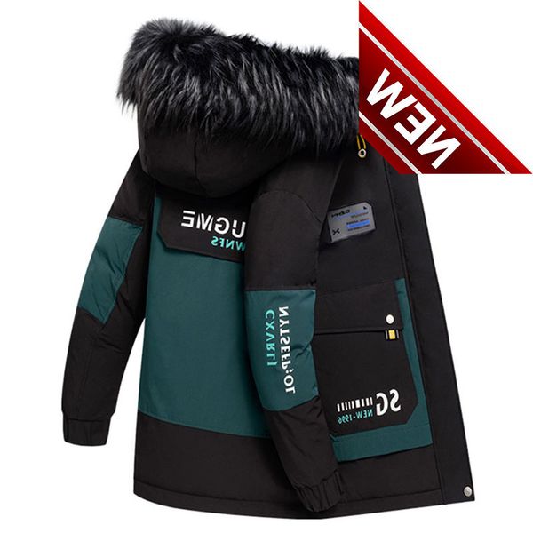 winter parka men white duck down jacket thicken warm -30 degree casual hooded coat male fur collar ;s mid-length windbreaker, Black
winter parka men white duck down jacket thicken warm -30 degree casual hooded coat male fur collar ;s mid-length windbreaker, Black
