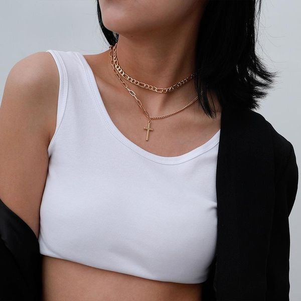chains cross jesus woman necklaces splicing girl necklace layered hollow pendant chain wedding gold color european zinc alloy naszyjnik, Silver
chains cross jesus woman necklaces splicing girl necklace layered hollow pendant chain wedding gold color european zinc alloy naszyjnik, Silver
