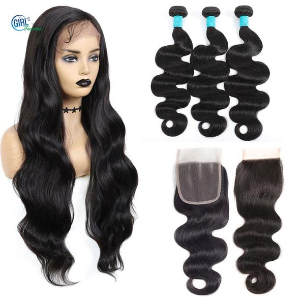 human hair bulks brazilian body wave 3 bundles with closure 4x4 lace remy extension, Black
human hair bulks brazilian body wave 3 bundles with closure 4x4 lace remy extension, Black
