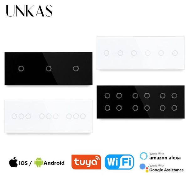 smart home control unkas 3 / 6 9 12 gang wifi touch on off light switch 228mm white black class panel outlet work tuya alexa google
smart home control unkas 3 / 6 9 12 gang wifi touch on off light switch 228mm white black class panel outlet work tuya alexa google