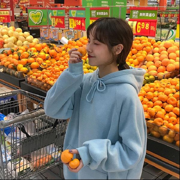 vintage winter fashion solid womens hoodies chic ulzzang punk casual autumn plus velvet harajuku ins loose pocket hooded sweatshirt, Black
vintage winter fashion solid womens hoodies chic ulzzang punk casual autumn plus velvet harajuku ins loose pocket hooded sweatshirt, Black