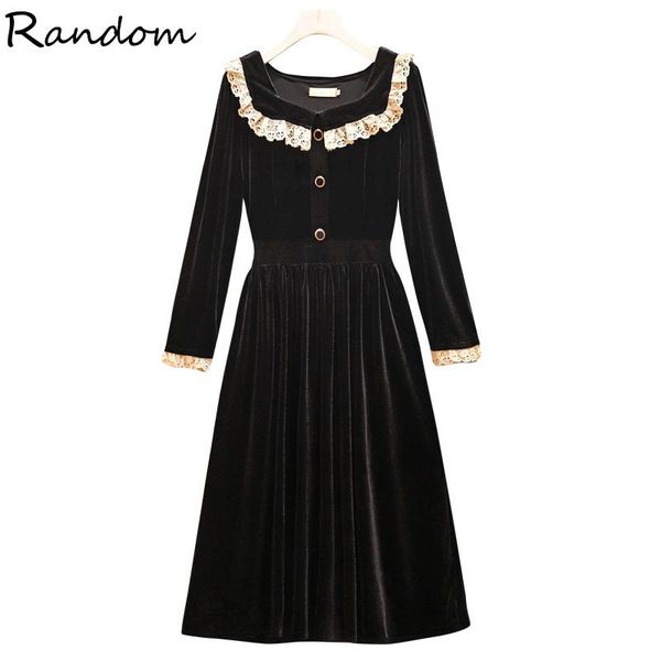 women plus size s-4xl velvet lace sweet cute black party dress 2021 autumn winter long sleeve lapel vintage dresses clothing casual, Black;gray
women plus size s-4xl velvet lace sweet cute black party dress 2021 autumn winter long sleeve lapel vintage dresses clothing casual, Black;gray