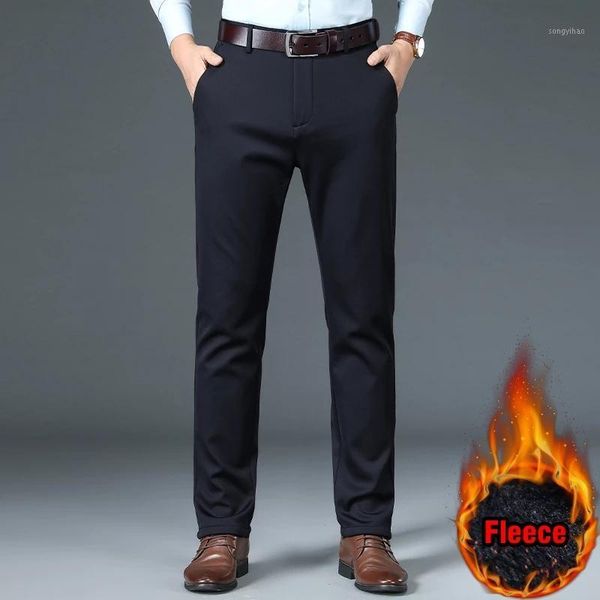 men's pants winter men fleece thick business casual classic style black navy stretch solid color warm trousers male brand
men's pants winter men fleece thick business casual classic style black navy stretch solid color warm trousers male brand