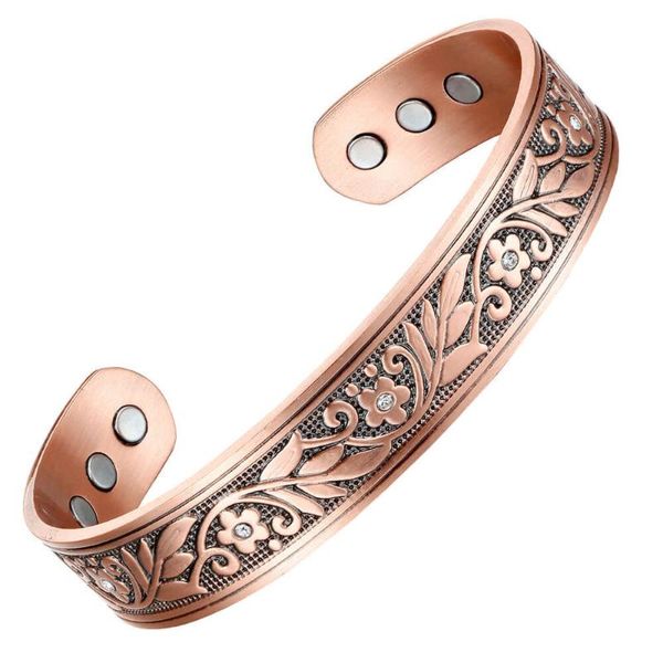 bangle brand crystals copper bangles flower carving bracelets couple luxury jewelry magnetic cuff for women gift, Black
bangle brand crystals copper bangles flower carving bracelets couple luxury jewelry magnetic cuff for women gift, Black
