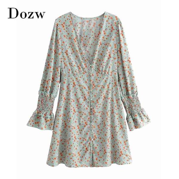 women floral print vintage mini dresses deep v neck a line boho beach elegant buttons ruffle long sleeve party 210515, Black;gray
women floral print vintage mini dresses deep v neck a line boho beach elegant buttons ruffle long sleeve party 210515, Black;gray