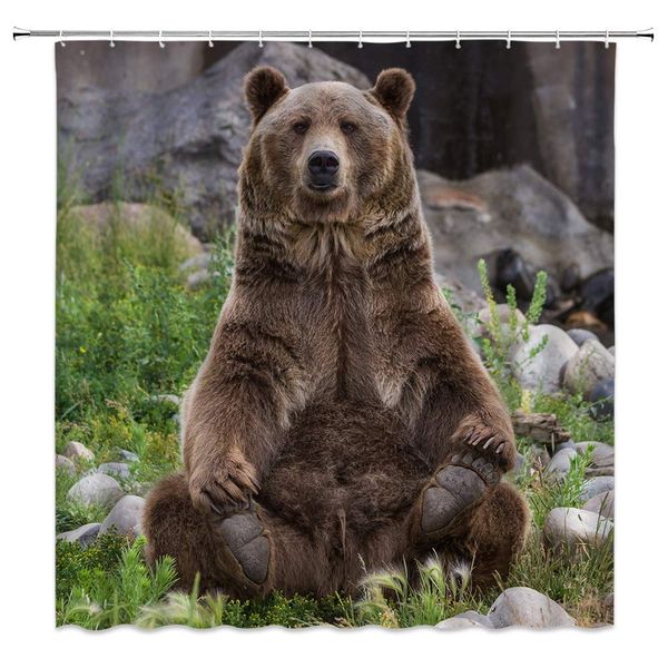 sztnsm brown bear shower curtain funny forest wild animal brown bear sitting on the lawn,70x70 inch polyester fabric bathroom
sztnsm brown bear shower curtain funny forest wild animal brown bear sitting on the lawn,70x70 inch polyester fabric bathroom