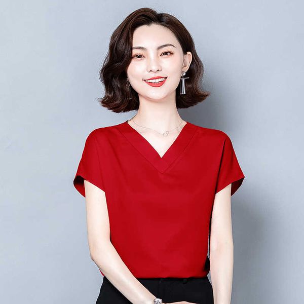korean silk women blouses woman satin shirt solid v neck blouse lady plus size 4xl blusas femininas elegante 210604, White
korean silk women blouses woman satin shirt solid v neck blouse lady plus size 4xl blusas femininas elegante 210604, White