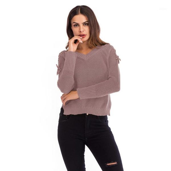 women's sweaters autumn knitted sweater fashion short style pullover v-neck europe street long sleeve, White;black
women's sweaters autumn knitted sweater fashion short style pullover v-neck europe street long sleeve, White;black