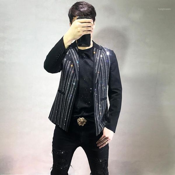 men's suits & blazers m-xxl singerwear 2021 stripe drill small suit men slim jacket, White;black
men's suits & blazers m-xxl singerwear 2021 stripe drill small suit men slim jacket, White;black