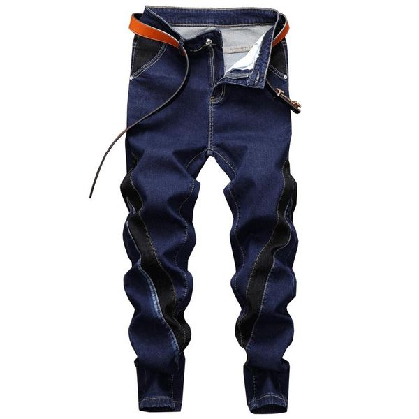 men's jeans brand skinny slim stretch pencil pants blue black two-color stitching fashion casual male denim
men's jeans brand skinny slim stretch pencil pants blue black two-color stitching fashion casual male denim